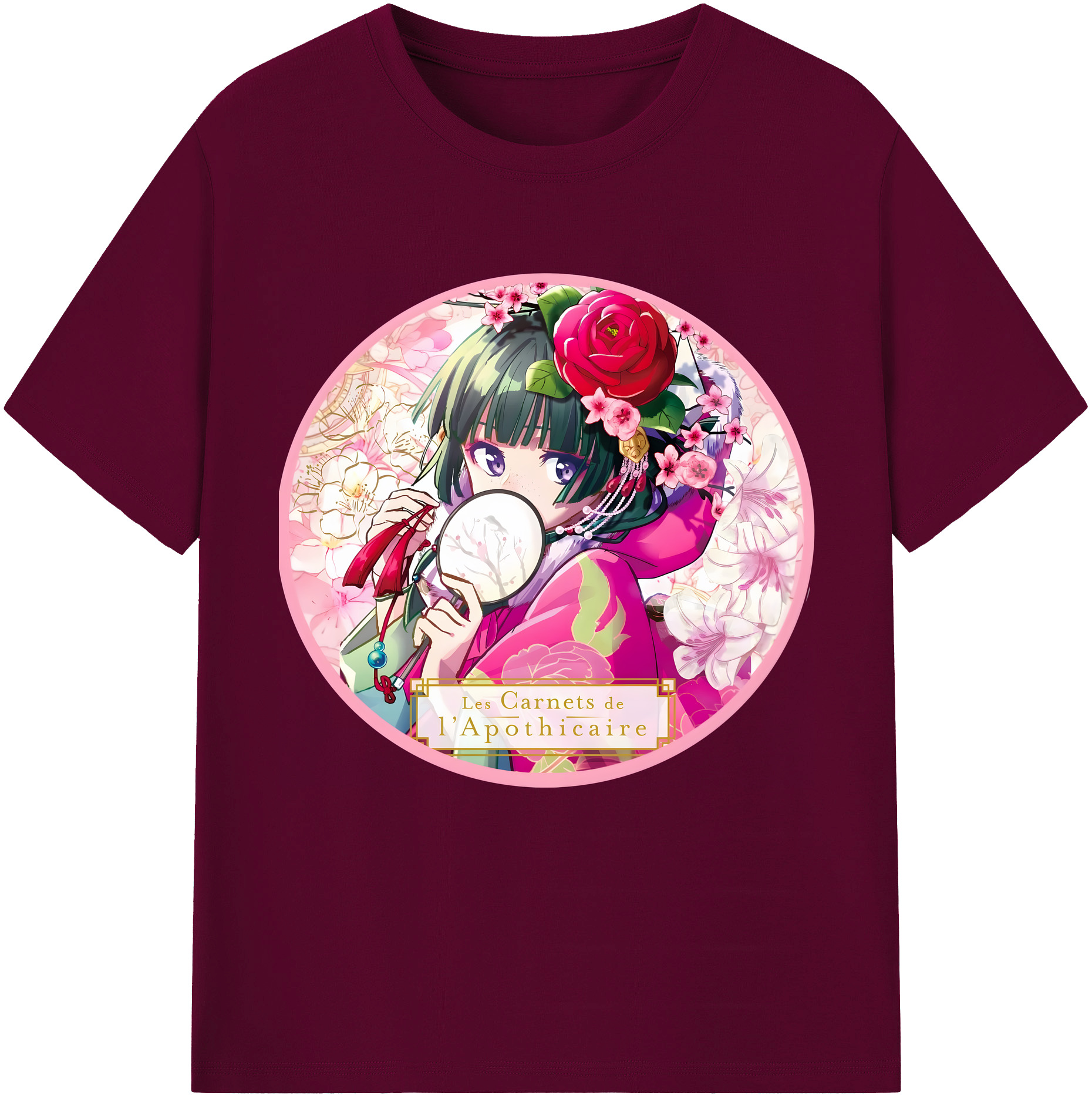 （画像用） 薬屋のひとりごと The Apothecary Diaries レディースカジュアルプリントTシャツ（綿100％）